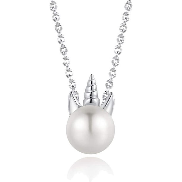 Birthstone Necklace with Star /& Real Freshwater Pearl Girls or Ladies Jewellery